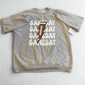 Pink Lily NWT Game Day Sweatshirt Superbowl Football  Medium